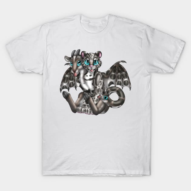 Chimera Cubs: Clouded Leopard (Silver) T-Shirt by spyroid101